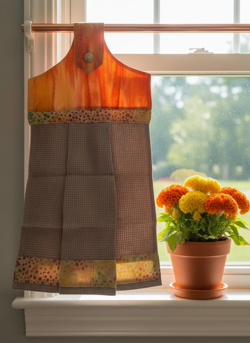 Hand Towel 100% Cotton Buttoned hanging