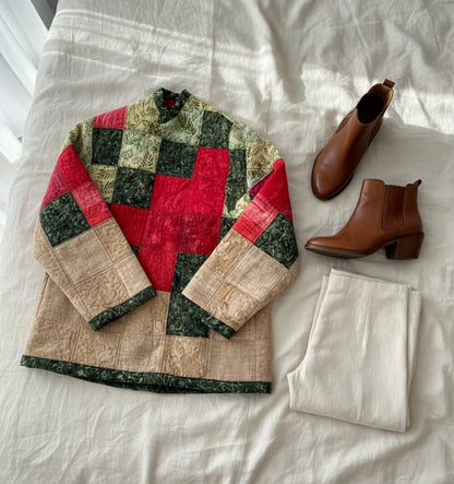 Cotton jacket hand-made quilted
