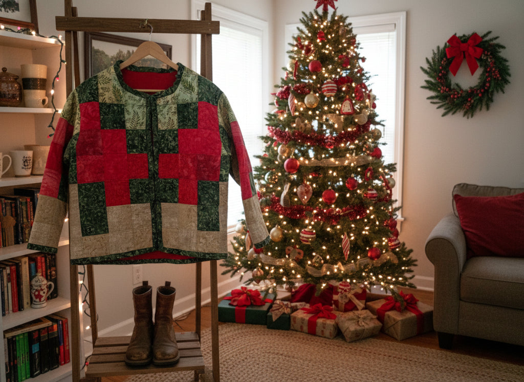 Cotton jacket hand-made quilted
