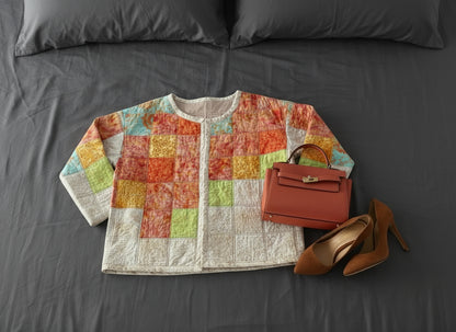 Cotton jacket hand-made quilted