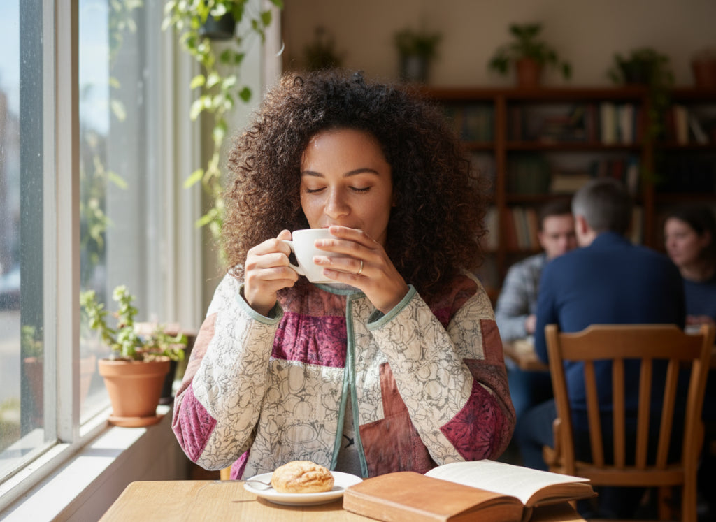 Cotton jacket hand-made quilted
