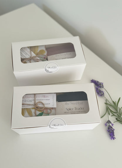 Natural hand soap bar linen eye pillow